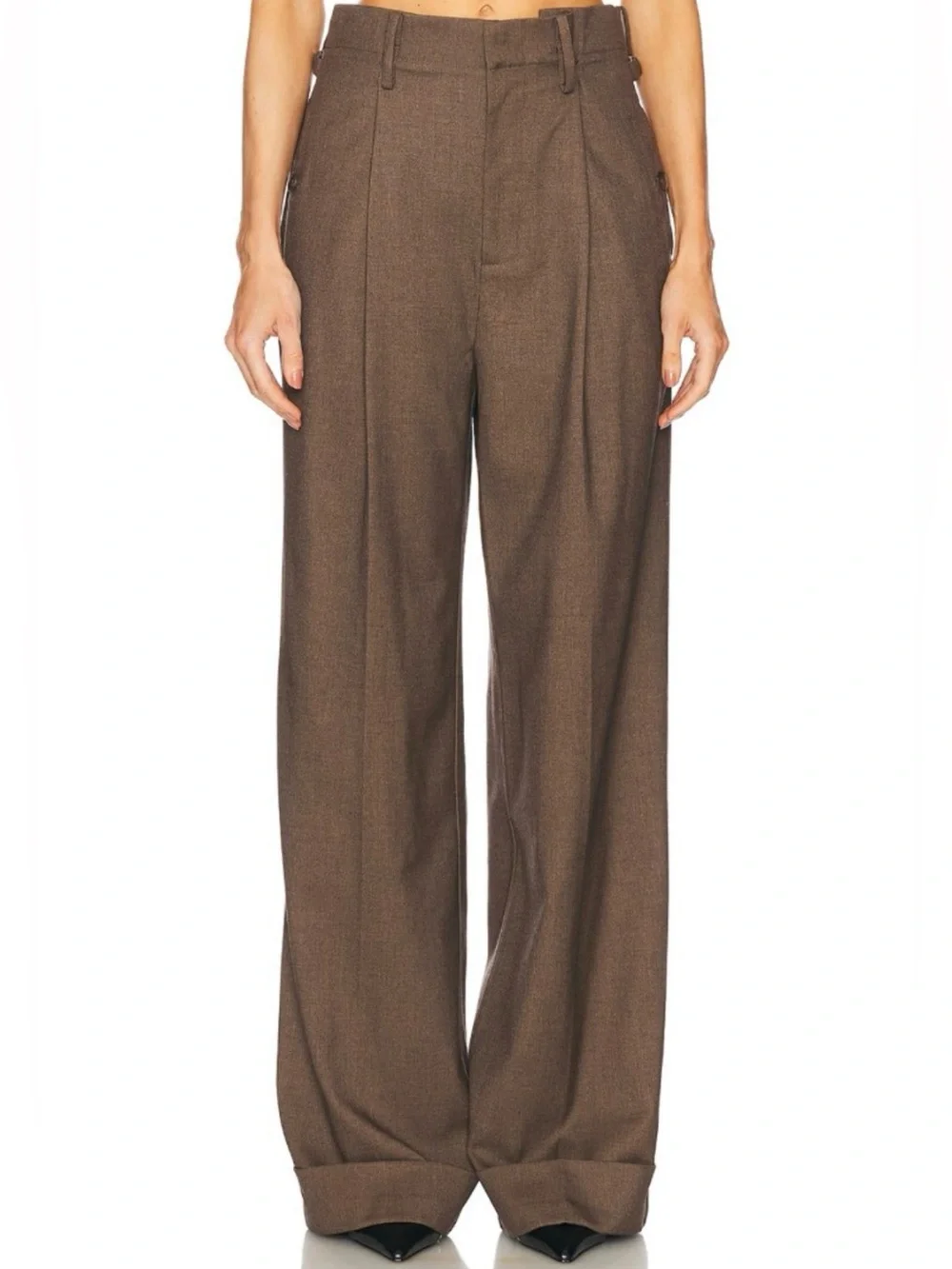 HELSA High-Waist Pleated Trousers, NWOT, size M - Picture 2 of 6